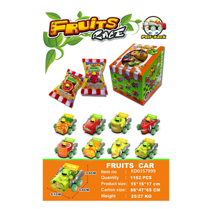 Mini-voiture de course à rétrofriction, design fruits, petite voiture, jouet bonbon promotionnel, cadeau surprise pour garçon, pour promotion et cadeaux en milieu alimentaire et de restauration - Product Image 6