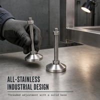 Pieds de nivellement réglables robustes en acier inoxydable 304, pieds de support de machine filetés pour les grands équipements industriels