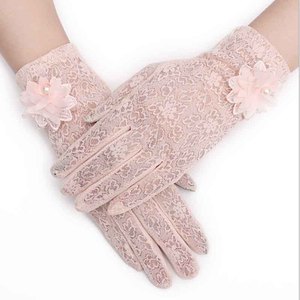 Ladies Party Lace Handschuhe Elegante Hochzeit Frauen Sommer Blumen handschuhe Sonnenschutz handschuhe mit Touchscreen-Funktion - Product Image 6