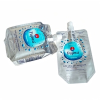 Fabrieksdirect groothandel op maat bedrukte food grade Doypack stand-up spout pouch, flexibele verpakkingszak voor honing & fruitsap