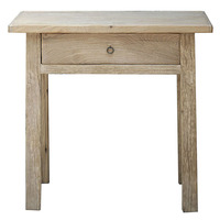 Table d'appoint murale en bois naturel vieilli de style industriel vintage pour hôtel et bureau
