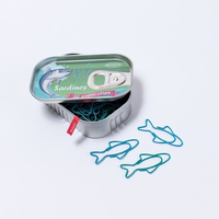 Petite boîte en fer blanc avec anneau de traction, rectangulaire, facile à ouvrir, réutilisable, style sardine