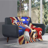 Übergroße Mario Sonic Cartoon Custom Prints Moris gemütliche Decke Decke Decke für den Winter