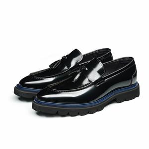 Mocasines de Hombre de Alta Calidad para Personalización al por Mayor. Zapatos de Cuero Genuino con Tratamiento de Color para Aumentar la Altura, Otoño - Product Image 2
