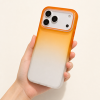 Coque dégradée en acrylique givré pour iPhone 18 Series, texture mate, protection de l'appareil photo, anti-rayures, antichoc, commande en gros OEM