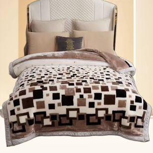 Manta de Lujo Cómoda Tamaño King, Estilo Europeo y Americano, Tejida con Patrón Floral de Poliéster Coreano, para Otoño/Invierno, Venta al por Mayor - Product Image 2