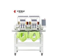 Yeshi 5 ans de garantie Instruction gratuite 2 têtes Multifonctionnel haute vitesse Flat Cap T-shirt Machine à broder automatique