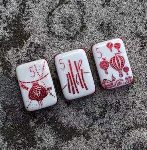 7-Layer Acrylic Crisloid American <strong>Mahjong</strong> <strong>Set</strong>, Walk With Me Design Carved Luxury Custom Walk with Me 160 <strong>Mahjong</strong> Tiles - Product Image 5