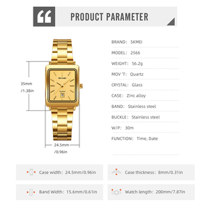 Montre à quartz pour femme avec cadran carré en verre, style minimaliste et élégant, argentée, étanche, en acier inoxydable, avec logo personnalisé - Product Image 4