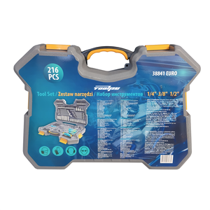 Juego de herramientas de reparación de automóviles de mano de alta resistencia de 216 piezas, grande, mediano, pequeño, llave de trinquete con mosca, destornillador, paquete de caja de enchufe - Product Image 3