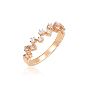 Bague Halo en Or Massif S925/10K/14K/18K Personnalisée avec Diamant de Laboratoire Qualité VVS-VS Taille Brillant Bijoux Tendance - Product Image 1