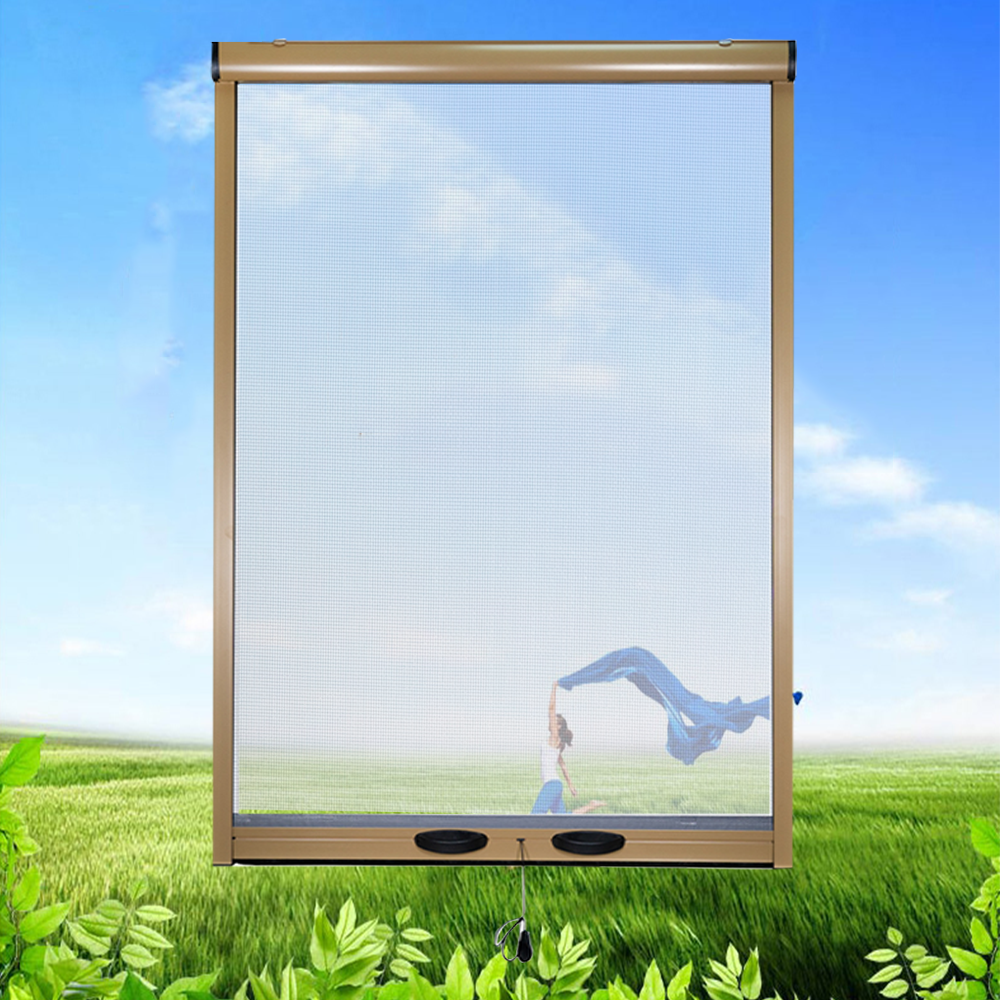 Custom Modern Roller Aluminum Frame Anti Mosquito Dust Insect Net Fiber Glass House Design up Down Sliding Fly Screen Window · image 4