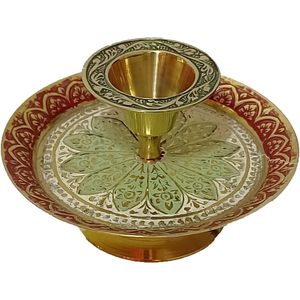 Traditional Chamberstick Shape <b>Candlestick</b> <b>Holder</b> for Standard Tapered Candles Made of Iron (<b>Candlestick</b>-5520) - Product Image 2