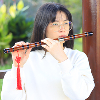 Mmbat Flûte Traditionnelle Exquise Faite Main, Instrument de Musique en Bambou de la Nation Chinoise