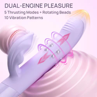 Version améliorée de la baguette de massage vibrante rotative pour stimulation du point G féminin, jouet sexuel en silicone rechargeable