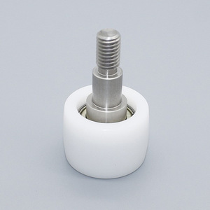 Rouleau en nylon à double roulement 6900Z, revêtement plastique POM DuPont 100P, résistant à l'usure avec vis - Product Image 1