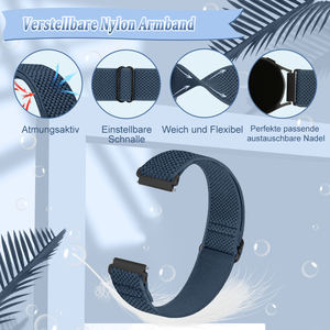Bracelets de montre en nylon élastique réglables à dégagement rapide de 16 mm pour hommes et femmes – Vente en gros - Product Image 5