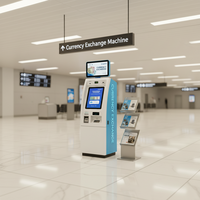 Kiosque intelligent bancaire professionnel avec écran tactile de 19 pouces pour la validation des passeports, machine de change de devises Jinrui FCM-501S