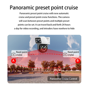 4MP 4k ống kính kép âm thanh và ánh sáng báo động 10m tầm nhìn ban đêm WIFI PTZ ngoài trời an ninh CCTV <span class=keywords><strong>IP</strong></span> <span class=keywords><strong>Camera</strong></span> 24 giờ ghi âm - Product Image 3