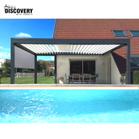 Pergola style hot bioclimatique pergola aluminium télécommande pergola à toit persiennes motorisée avec commande latérale électrique