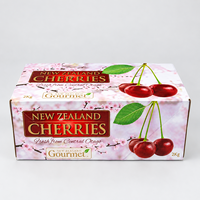 Boîte en carton ondulé écologique de style tiroir coulissant pour l'emballage de fruits frais, emballage de cerises et de baies pour la vente au détail