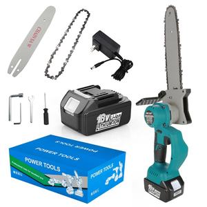 <span class=keywords><strong>Mini</strong></span> tronçonneuse électrique sans brosse portable sans fil de 10 pouces avec manche en acier inoxydable pour sécateur à bois - Product Image 5