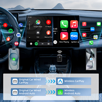 Dongle inalámbrico adaptador carplay Mini cuerpo coche navegación Dongle Adaptador inalámbrico para Iphone CarPlay 5,8 GHz caja wifi
