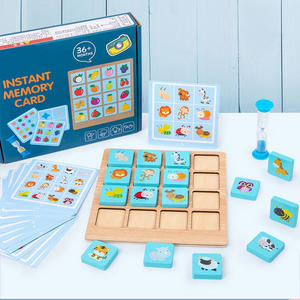 Enfants Montessori Puzzle <span class=keywords><strong>jeu</strong></span> de <span class=keywords><strong>société</strong></span> en bois mémoire <span class=keywords><strong>jeu</strong></span> d'échecs mémoire <span class=keywords><strong>jeu</strong></span> d'association pour les enfants - Product Image 2