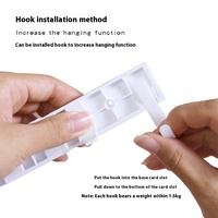 Lampu LED Sensor Gerak PIR Stickon, Lampu Malam Bertenaga Baterai Kering, Lampu Bawah Kabinet dengan Pengait untuk Lemari, Lemari Pakaian, dan Dapur
