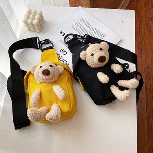 2023 printemps et automne mode femmes toile dessin animé <span class=keywords><strong>sac</strong></span> nouveaux enfants ours <span class=keywords><strong>poitrine</strong></span> bandoulière <span class=keywords><strong>sac</strong></span> à bandoulière - Product Image 2