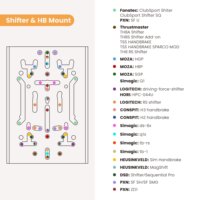 Support de levier de vitesses arrière pour jeu de course LRS05-GR pour simulateur de course LRS05-BS