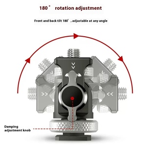 Mini rotule avec monture 1/4 "adaptateur de boule de trépied pivotant 360 pour support de lumière de caméscope d'<span class=keywords><strong>appareil</strong></span> <span class=keywords><strong>photo</strong></span> reflex numérique - Product Image 3