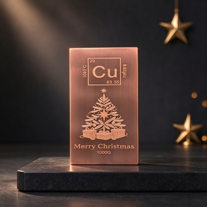 Lingote de Cobre Puro de Alta Calidad, 1000g, .999, en Forma de Árbol de Navidad, Gran Venta - Product Image 2