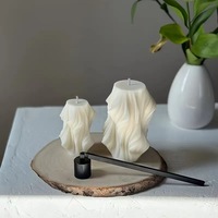 Haut de gamme pur fabriqué à la main 3D soie Satin bougies parfumées Art Niche cadeau meubles chambre décoration exquis parfum Design
