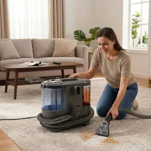 Nettoyeur de tissus portable professionnel à double réservoir d'eau, pulvérisation et aspiration, pour nettoyer les tissus, les meubles et les tapis - Product Image 1