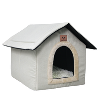 Lit d'intérieur pliable pour chat avec coussins lavables Lit chaud pour nid de couchage pour petit chien