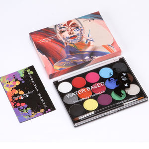 Kit di pittura per il viso di Halloween a 15 colori, trucco trendy opaco per <span class=keywords><strong>body</strong></span> art, set di colori a guazzo non tossici - Product Image 2