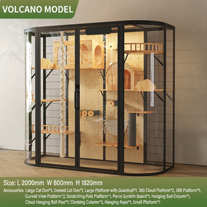 Flexible Interior Layout Customization Curved Tempered Glass Multi-level Solid <b>Wood</b> Villa for Foreign Pet Chain Stores - Product Image 4