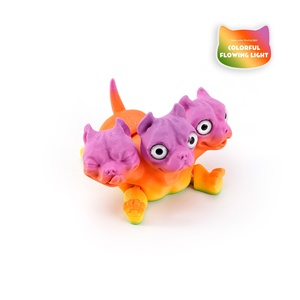 Figura de Perro de Tres Cabezas Impresa en 3D, Coleccionable de Moda, Articulación Flexible, Realista - Product Image 6
