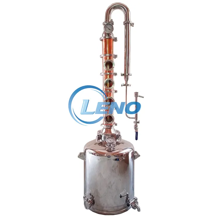 LENO Giá Bình Đựng Rượu Bằng Đồng Alembic Thiết Bị Chưng Cất Rượu Moonshine Gia Dụng 50L 100L 200L