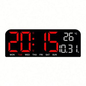 New Large Screen Quartz LED Alarm Clock Triple Alarm 3-Level Intensity Control Antique Style Art Deco Design Digital Desk Clock - Product Image 6