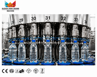 Machine de remplissage automatique d'eau en bouteille PET 2000-30000 BPH, ligne d'embouteillage d'eau potable minérale et purifiée, rinçage, remplissage, bouchage