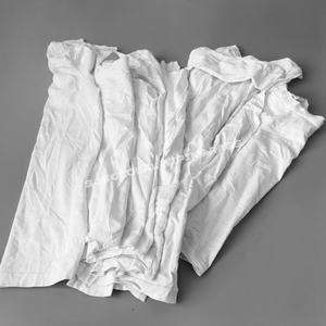 Chiffons en coton blanc en vrac pour le nettoyage, chiffons en coton blanc pour essuyage, vente de morceaux de tissus - Product Image 1