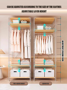 הנמכר ביותר-מכירת בגדים הבציר להתאמה אישית תצוגה מתלה ארון ריהוט מסגרת מתכת עץ ארון בגדים לעמוד אמבטיה - Product Image 3