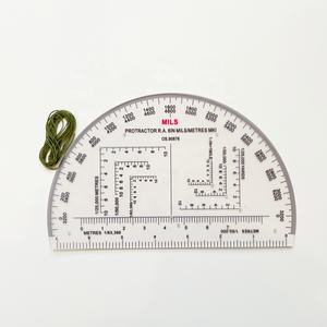 Goniometro Semicircolare in Plastica Trasparente da 6 Pollici per Marcatura Mappe all'Aperto - Product Image 1