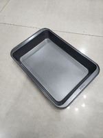 Grande plaque de cuisson rectangulaire en acier au carbone, résistante à la chaleur, avec revêtement céramique, pour four, outils de pâtisserie
