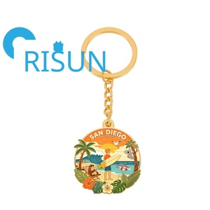 Portachiavi Souvenir Personalizzato all'Ingrosso con Tema Spiaggia di <span class=keywords><strong>San</strong></span> Diego, California: Palma, Surf, Leone Marino - Product Image 5