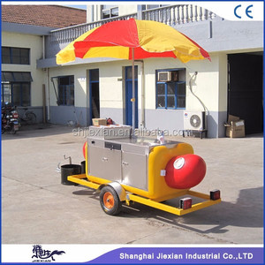 Carrito de Comida Móvil de Diseño Moderno en Acero Inoxidable para Venta de Helados y Hot Dogs - Product Image 3
