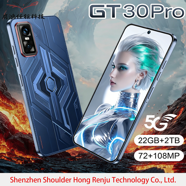 GT30 22G+2TB Android 16 7.3 Inch 5g Android Smartphone Full Screen Cell Phone Global Version Large Screen Flash Memory Hot Sale