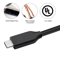 Cable USB Tipo-C Industrial ROMTRONIC OEM, Carcasa de Cobre Chapada en Oro, PVC, 100K Ciclos de Conexión, Pinout/Largo de Cable Personalizado, Rápido